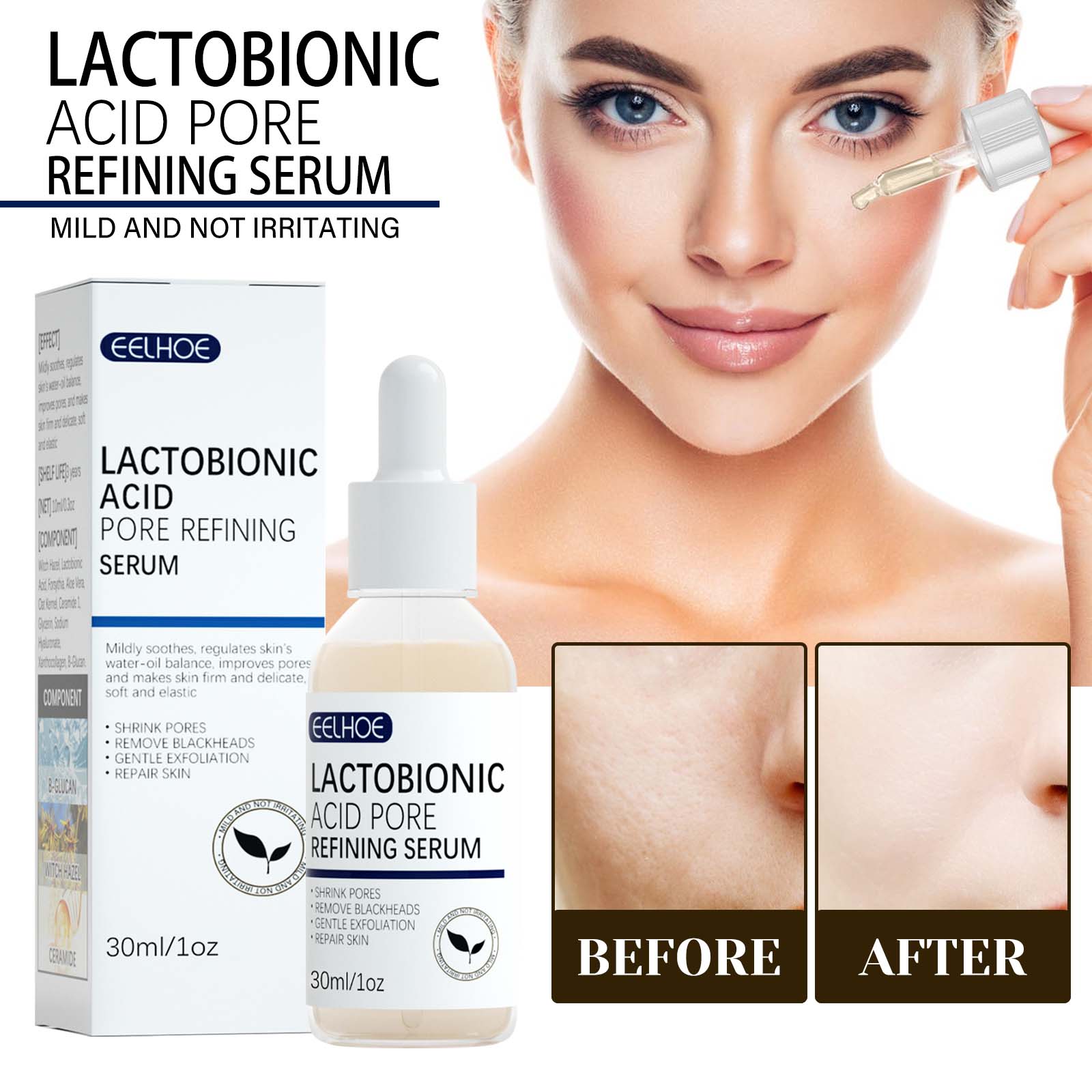 Luxury Skincare Brands - حمض اللاكتوز تقليص المسام مصل ترطيب