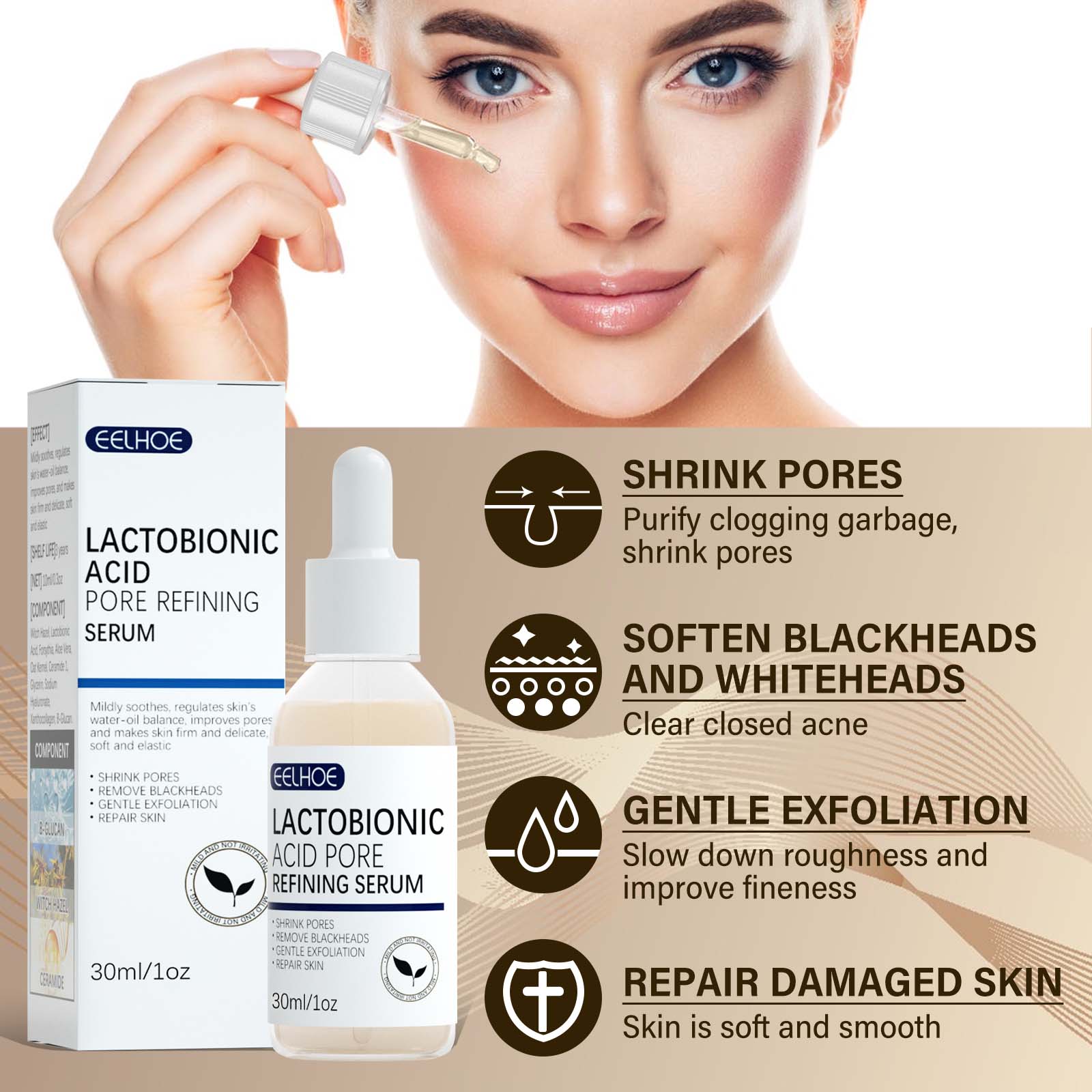 حمض اللاكتوز تقليص المسام مصل  - مراجعة Luxury Skincare Brands وسعره
